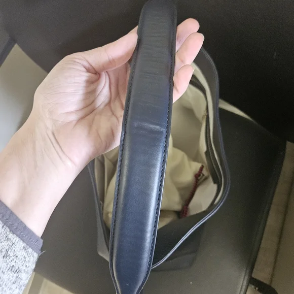 Aspinal of London Leather Shoulder Bag Navy LIKE NEW W/ DUSTBAG - Picture 5 of 14